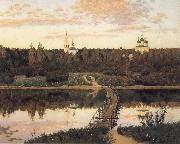 Levitan, Isaak The noiseless closter France oil painting artist